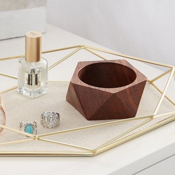 NEW Umbra Display Prisma Tray Sung Wook Park Geometric Gold Tone - Picture 13 of 16